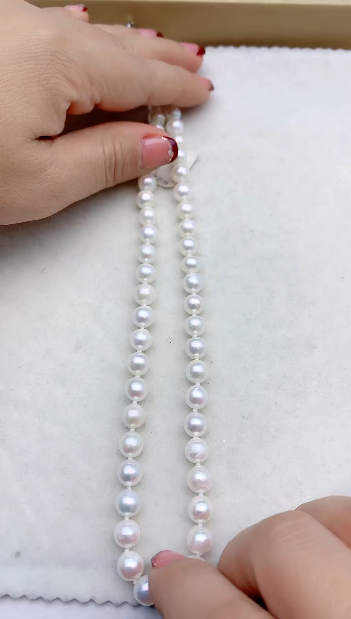 【闪购商品】海水珍珠颈饰未镶嵌澳白满珠项链@@P892