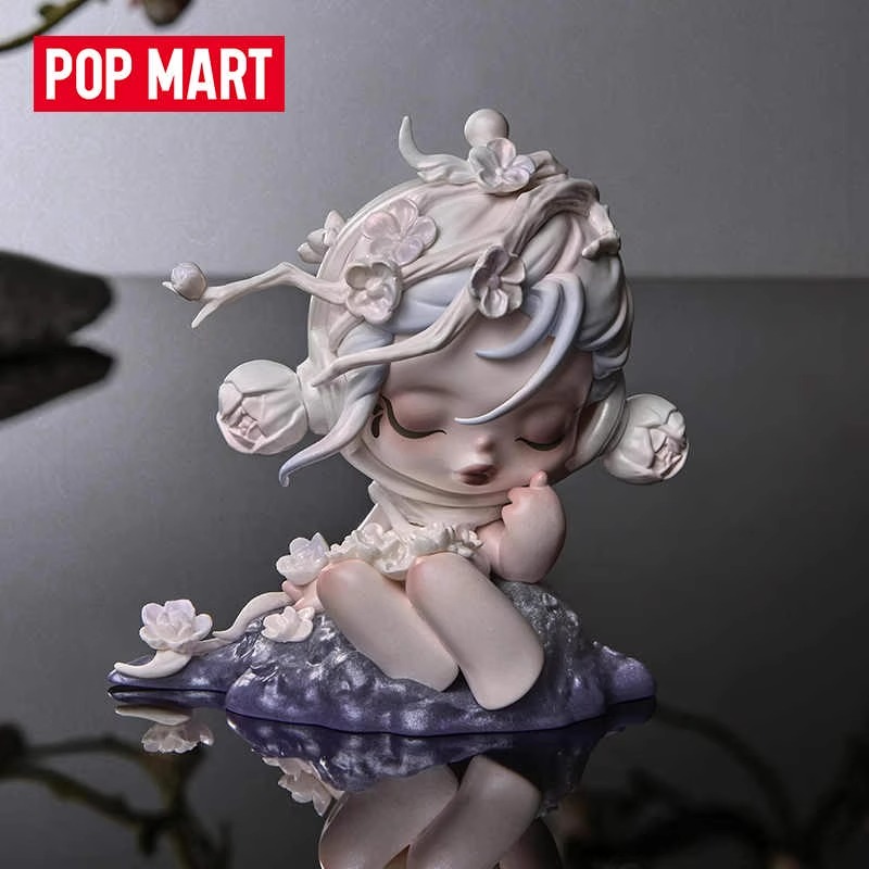 POPMART泡泡玛特庭前墨梅古风盲盒潮玩手办盲盒女生日礼物摆件