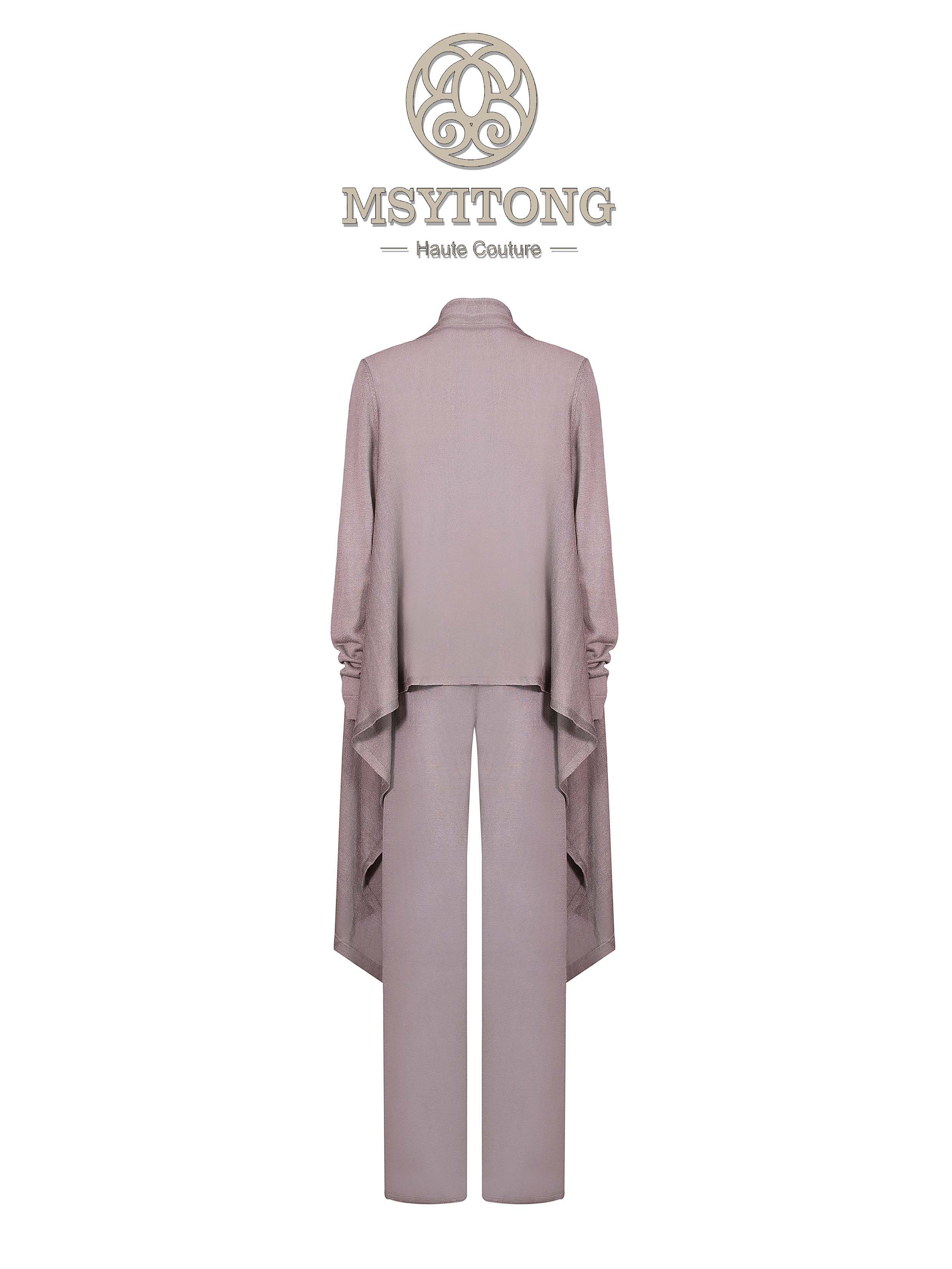 【MSYITONG 高定】灰绿丝麻套装