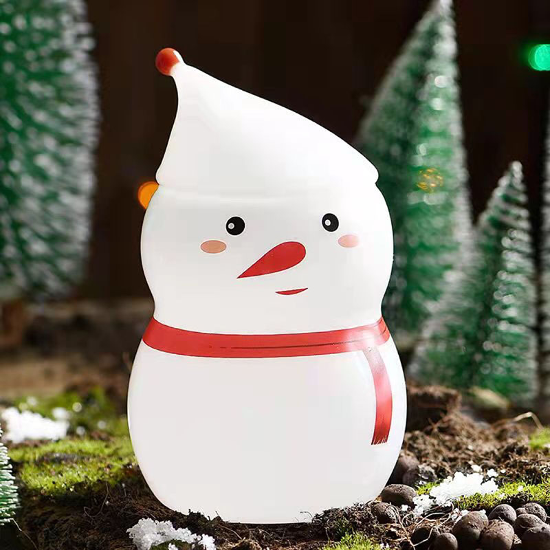 立体卡通造型圣诞雪人玻璃杯家用可爱高硼硅玻璃单层水杯果汁杯