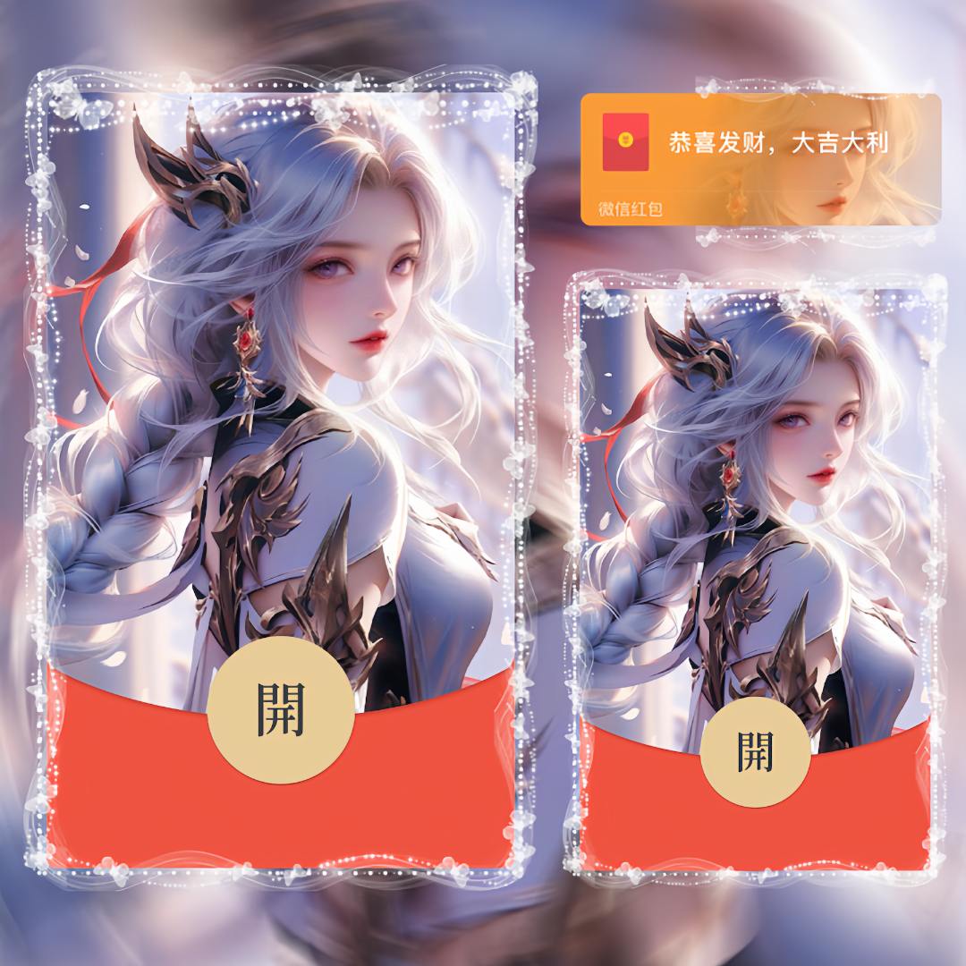 VX动态红包封面券码 2024新款春节红包封面动态皮肤序列号 杨玉环