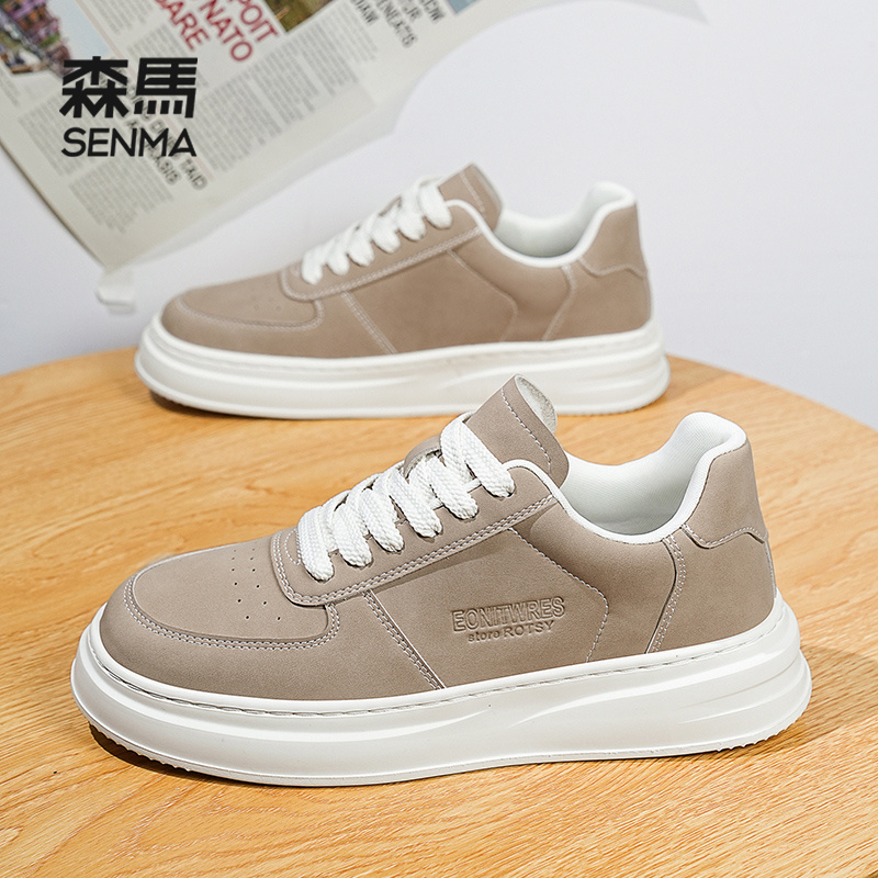 SENMA/森马男鞋春季新款韩版运动百搭板鞋男士时尚低帮休闲小白鞋