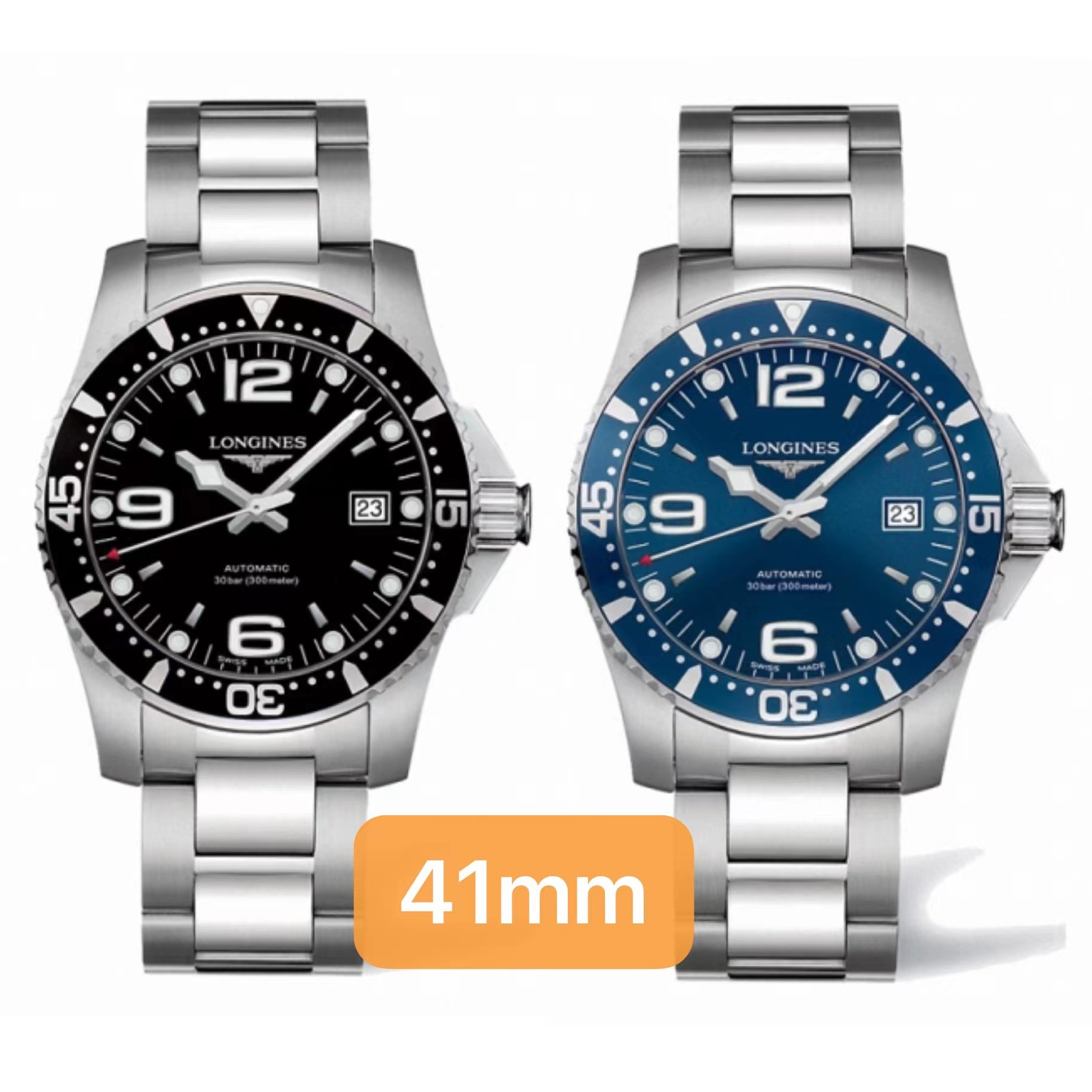 99新 Longines/浪琴 玩表汇/康卡斯L3.742/41表径/蓝盘黑盘全套