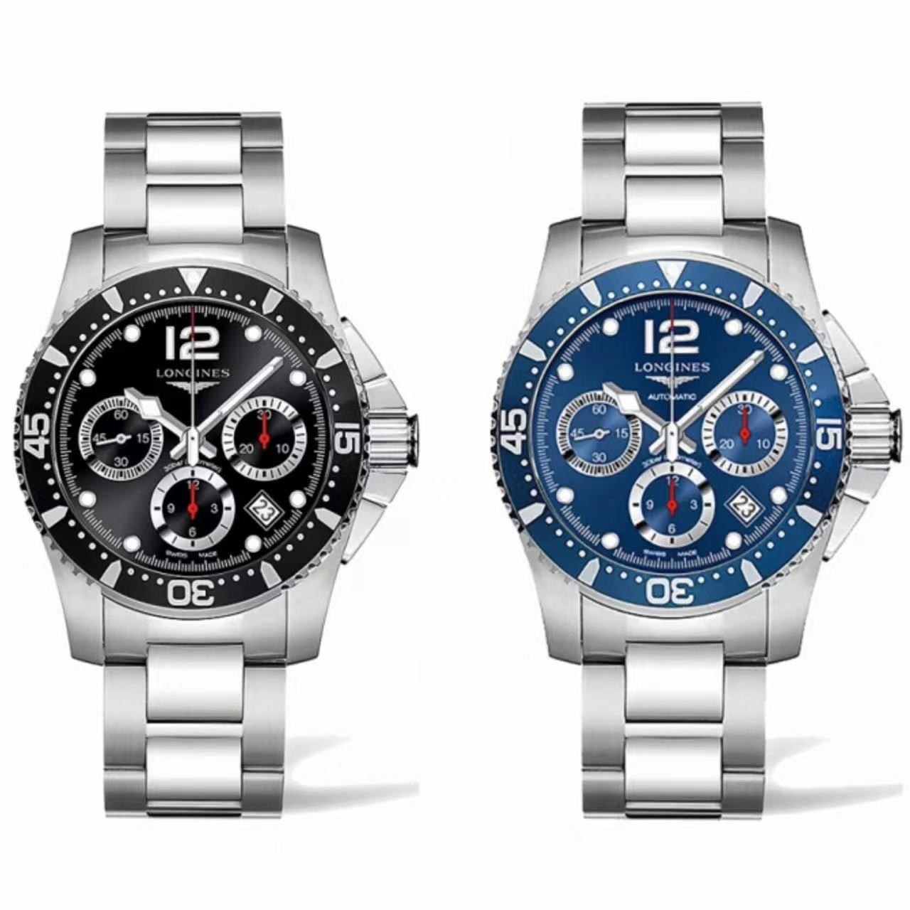 99新 Longines/浪琴 玩表汇/康卡斯L3.744/41mm/黑蓝盘/男士名表