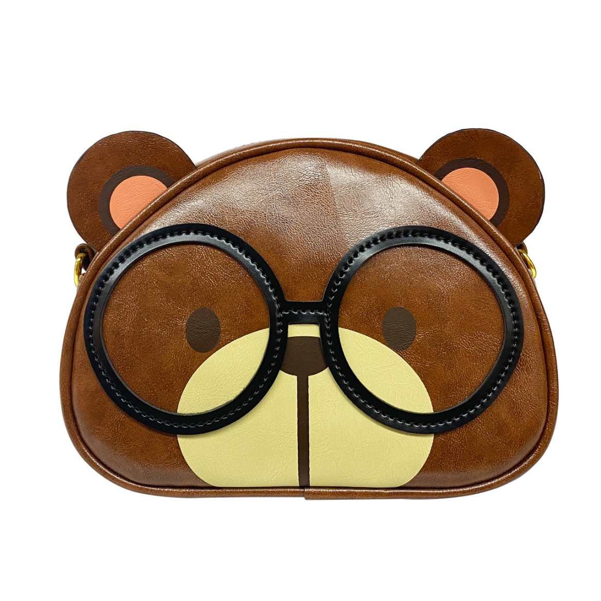 小田姐姐【CREAM BEAR/奶油熊】秋冬款时尚斜挎手机包2017-1棕