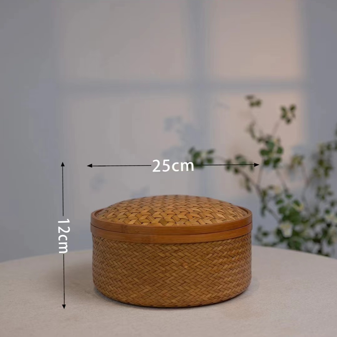 【八目】龟甲编非遗竹编收纳篮 糖果收纳