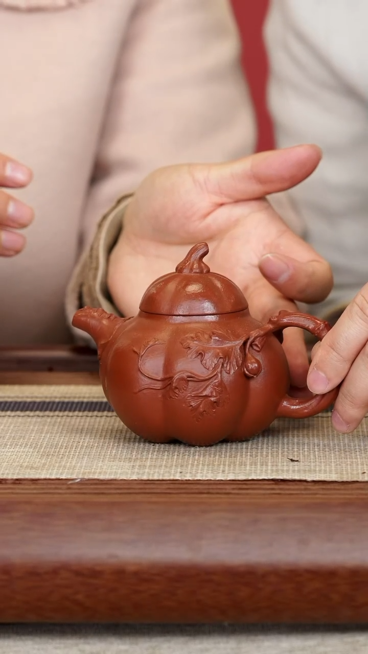 【闪购商品】紫砂茶壶李小敏大红袍匏瓜壶160cc