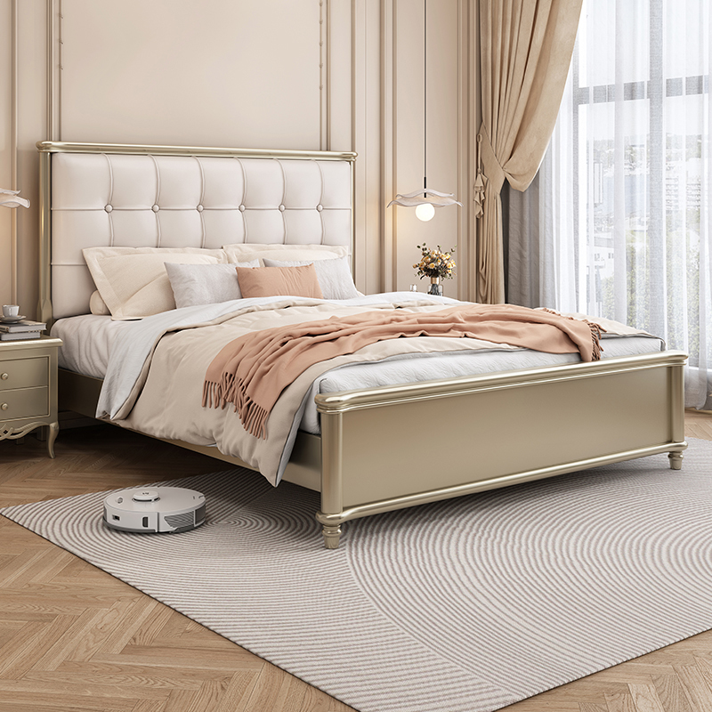 美式轻奢法式主卧双人床实木床奢华高端公主床婚床大床