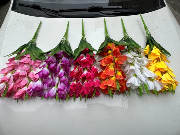 多头喇叭仿真花最新款