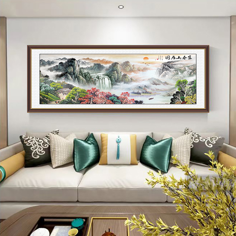 微瑕孤品【0.8米*1.6米】富春山居图科技布挂毯21