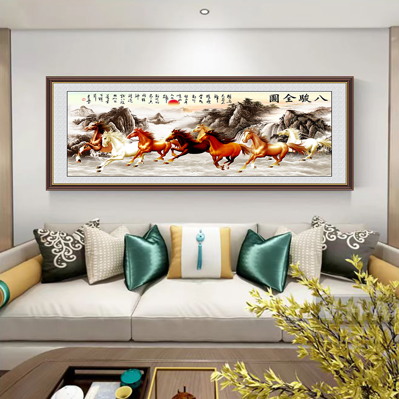 微瑕孤品【1.2米*2.8米】八骏图科技布挂毯28