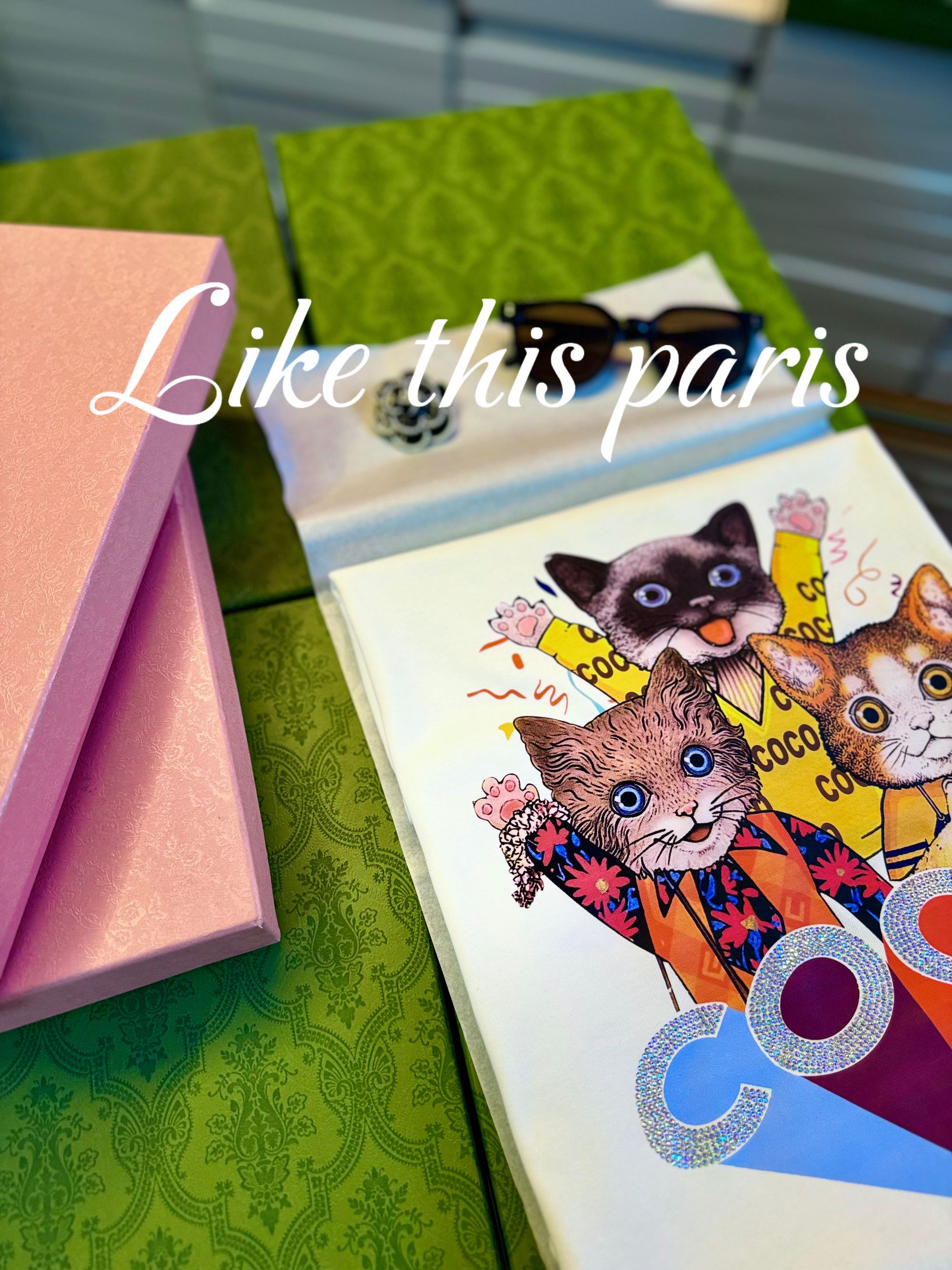 2【喵的派对】重工3D立体手工绘画短袖 2025夏季百搭设计师款