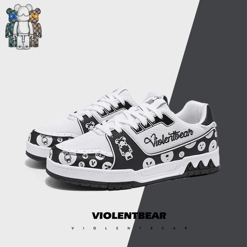 VIOLENTBEAR/暴力熊潮流网面男鞋轻奢时尚女鞋情侣休闲板鞋6688
