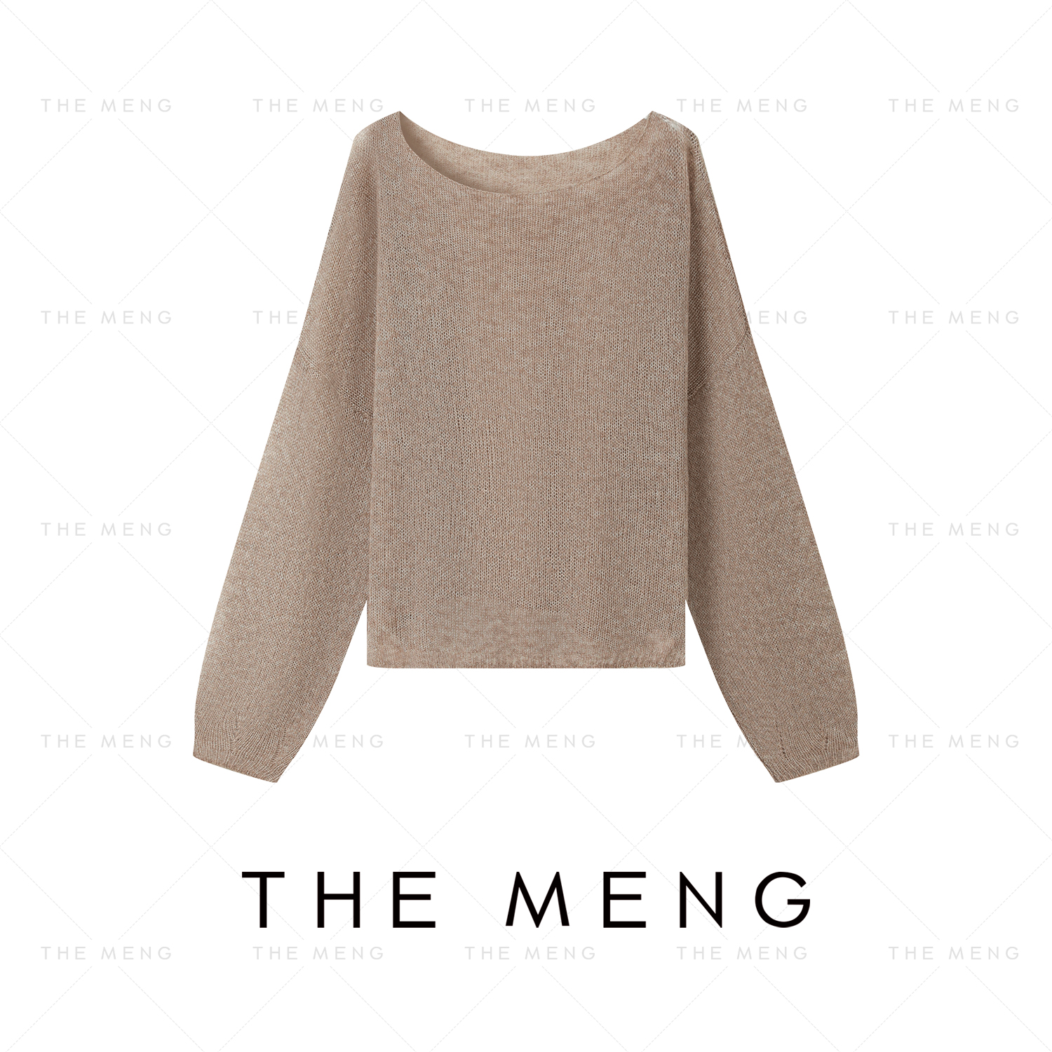 THE MENG【秋意】山羊绒天丝绵羊毛纯色高奢通勤针织衫#M243E0169