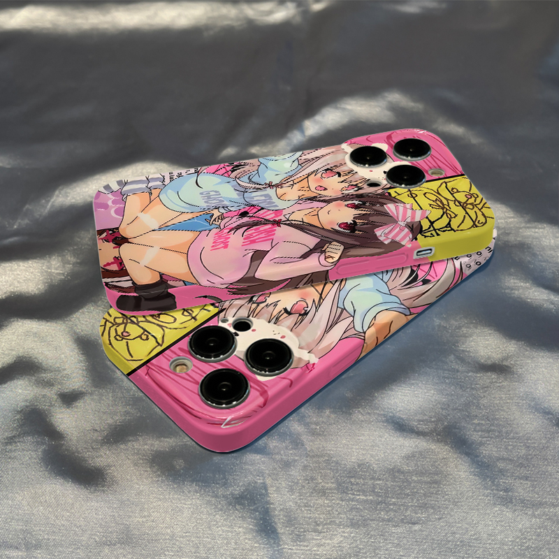 动漫少女y2k苹果15手机壳iPhone14菲林13promax硬12新款11xs甜酷8