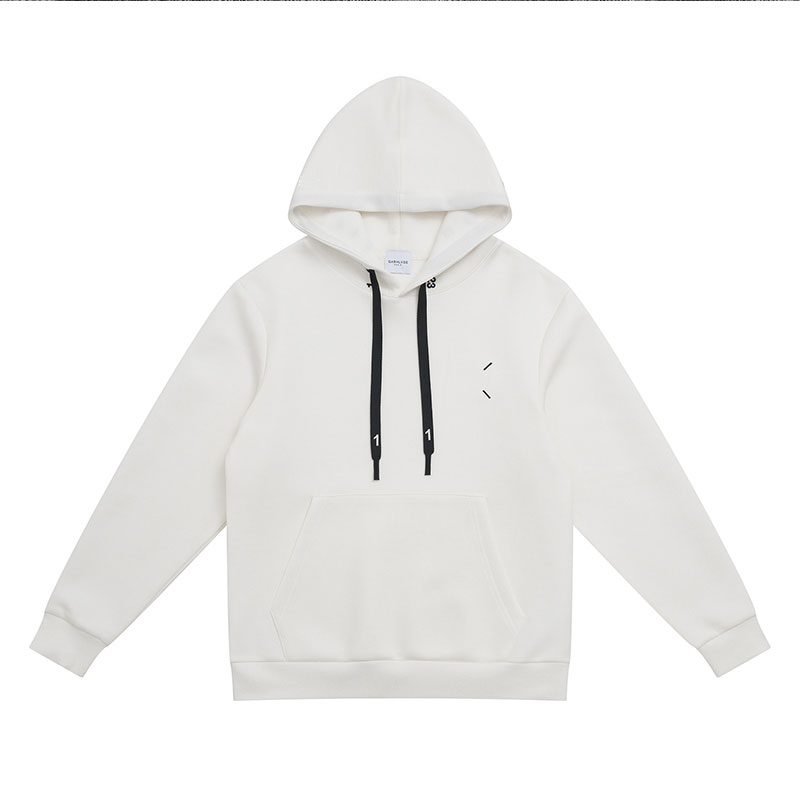 安安推荐【迷宫】2025休闲宽松显瘦数字刺绣印花情侣连帽卫衣WY302