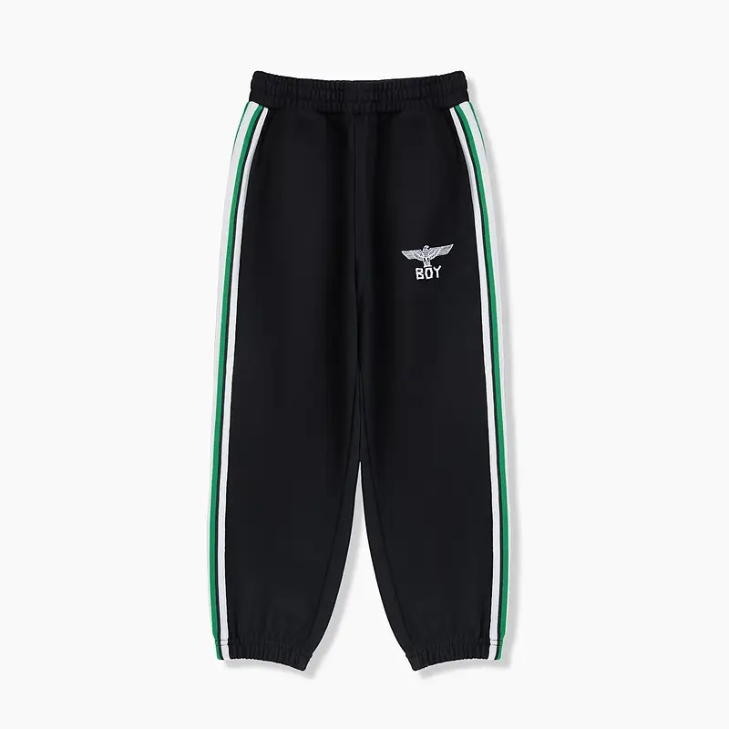 BOY童装复古条纹贴边休闲卫裤束脚运动裤秋季男女童