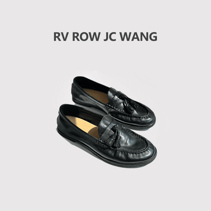 FEIMANBA经典水洗牛皮流苏乐福鞋女鞋