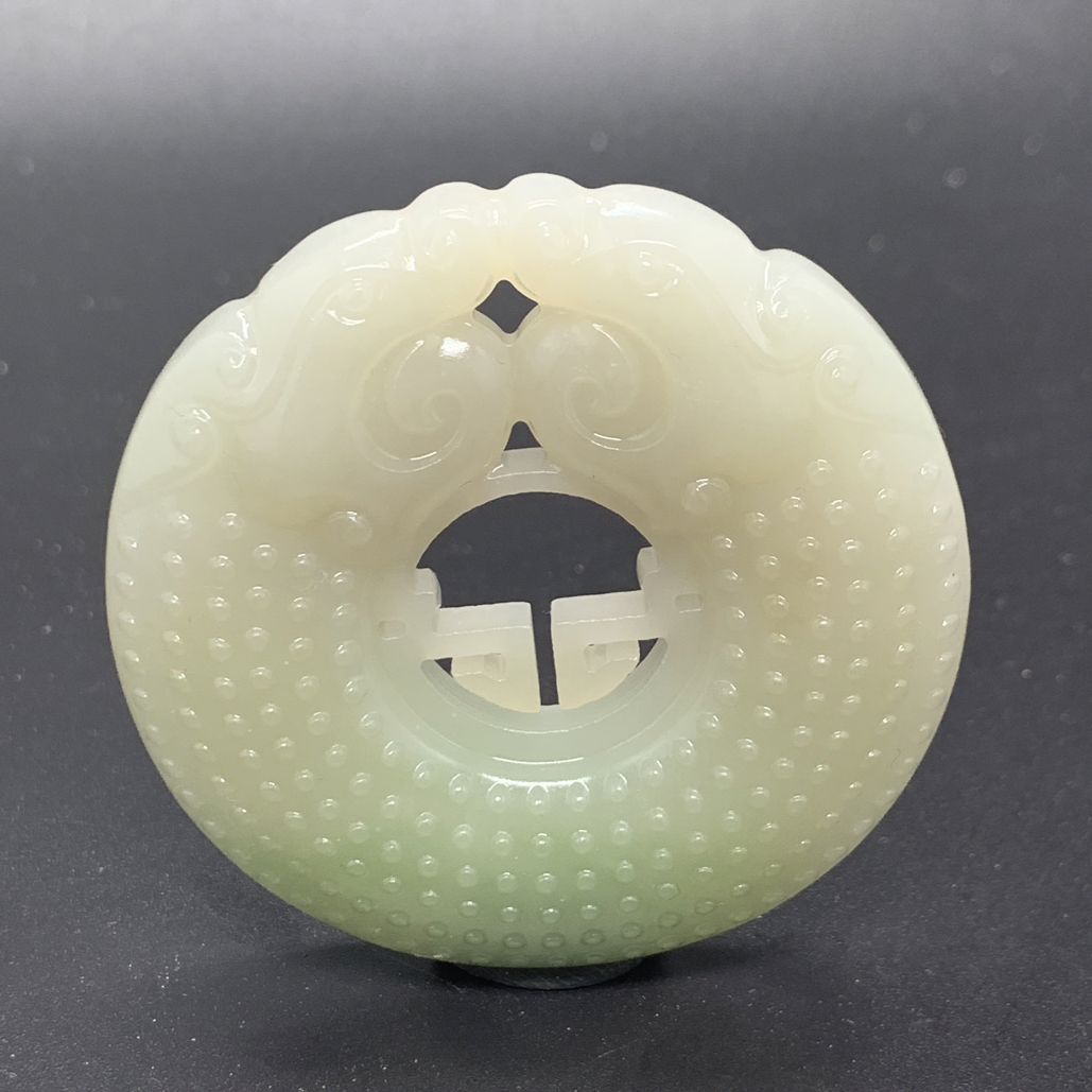 青海料带翠精美百搭复古吊坠