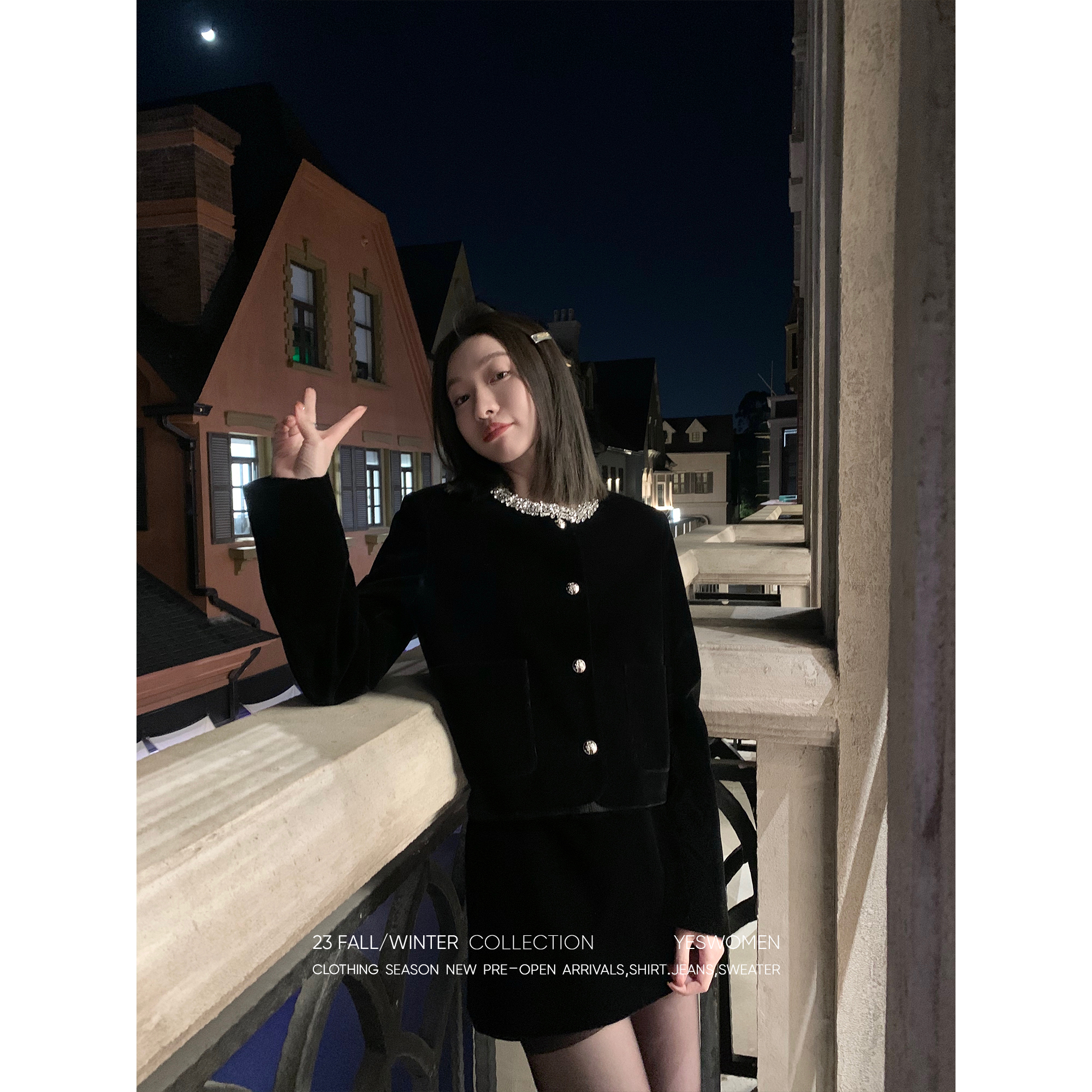 YESWOMEN 丝绒系列·精致系裙细腻哑光质感 XY20310A3557婷