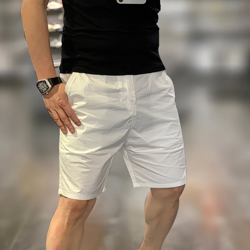 高斯夏季男士松紧腰短裤韩版运动五分裤纯色休闲青年精神潮牌
