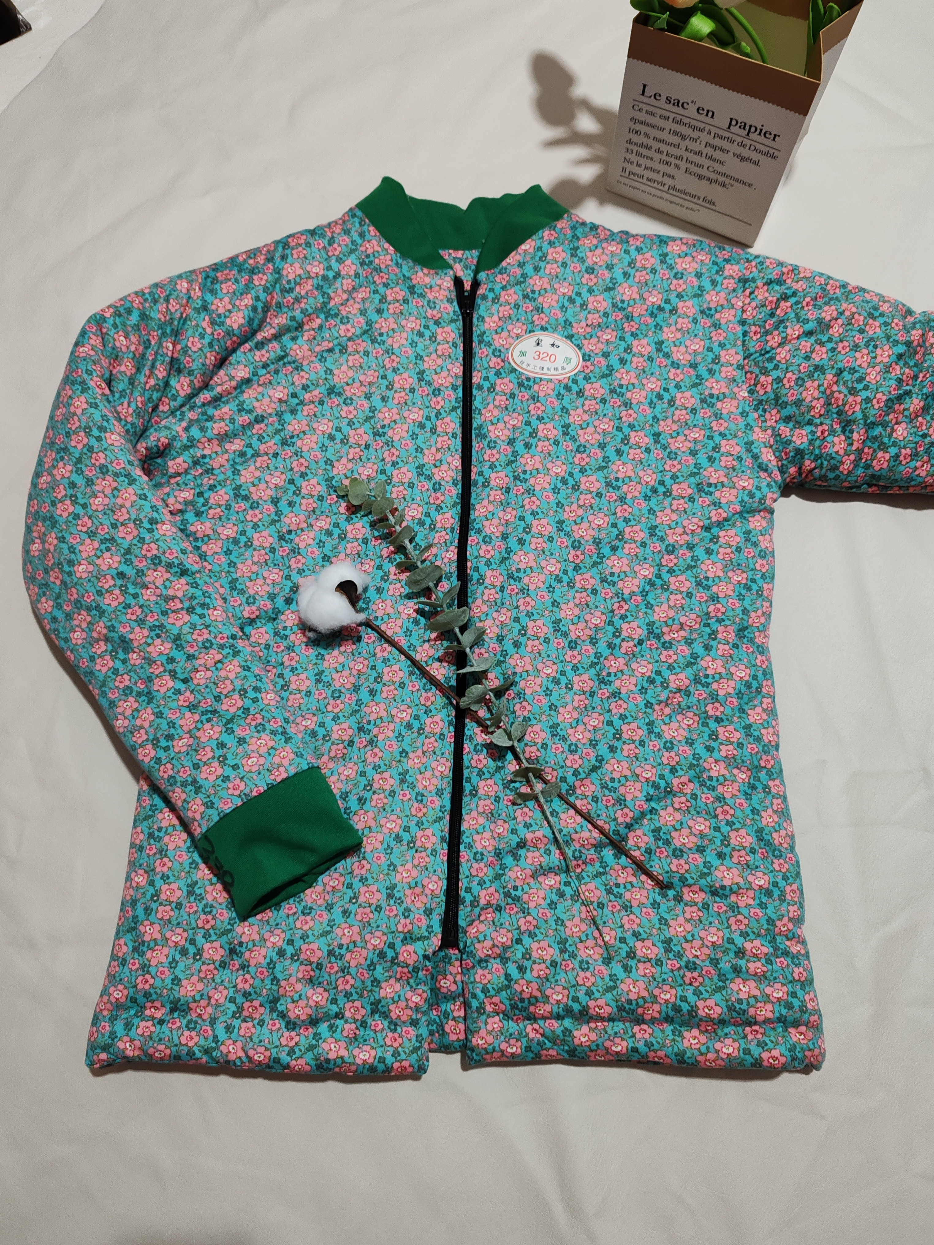 男女款冬季棉衣上衣立螺纹口体领口优质莫代尔面料柔软耐磨棉袄