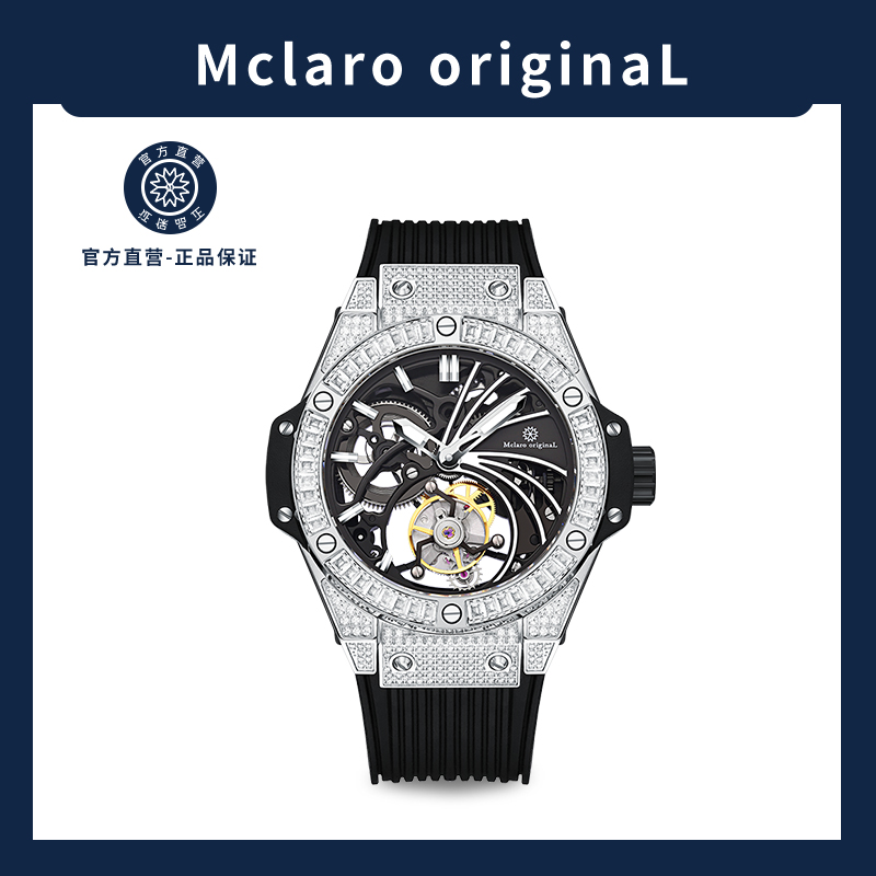 迈凯罗【凛冬之风】-满钻陀飞轮-001-高端男士机械腕表AA