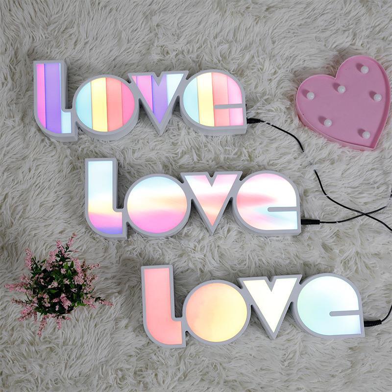love霓虹灯彩灯网红求婚室内布置后备箱惊喜生日卧室氛围灯装饰灯
