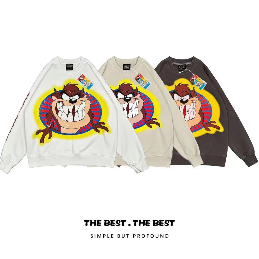 Aimeewq&Ms.Cissie[大嘴怪]美式复古圆领加绒毛圈卫衣0213