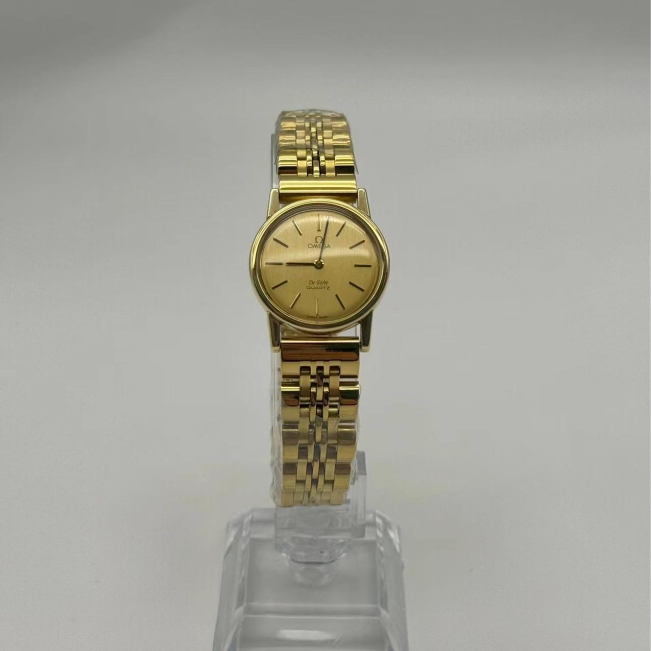 95新 Omega/欧米茄 金盘/调丁刻/石英女表/表径25mm/女表4811