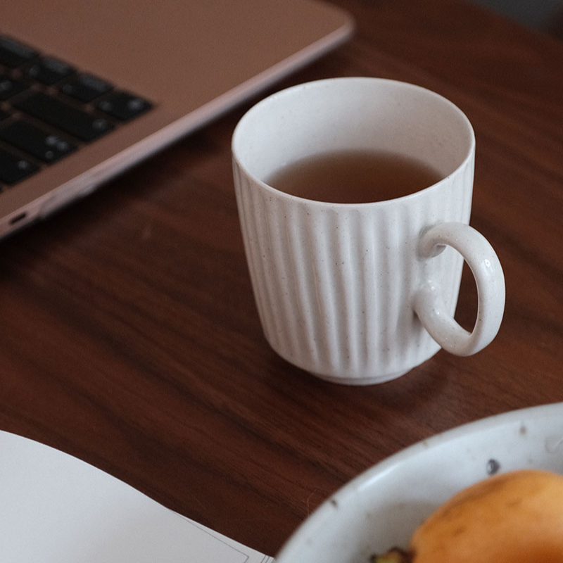 【溪元茶事官方】竖棱杯170ml家用复古水杯陶瓷日式直播同价