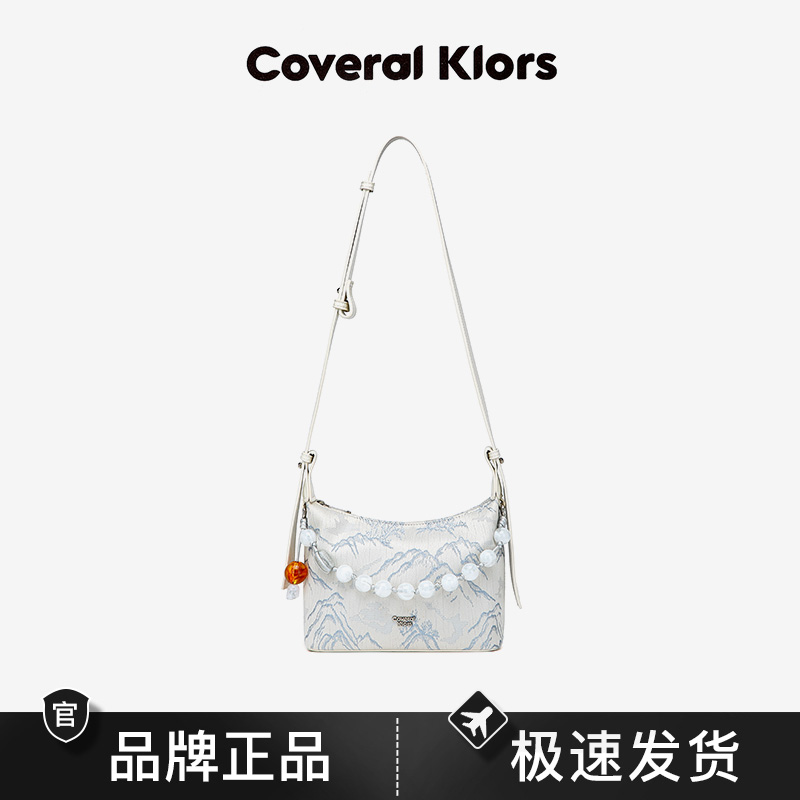 COVERAL KLORS新中式刺绣晚宴包CK2443736白色