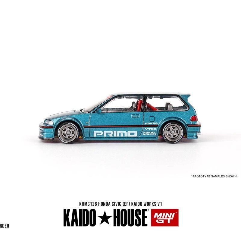 现货 1:64 MINIGT kAIDO联名思域Honda Civic EF合金汽车模型