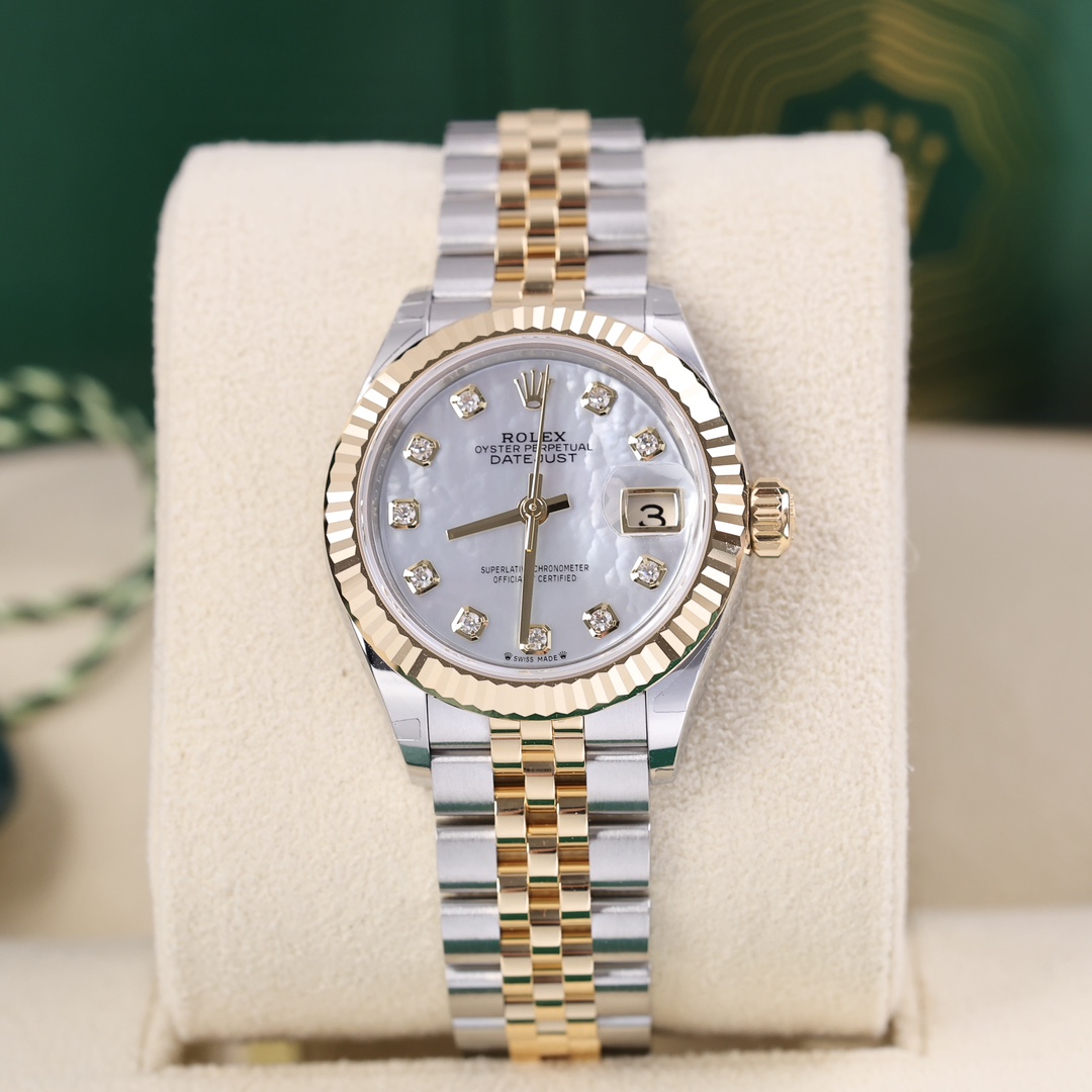 99新 Rolex/劳力士 279173日志 贝母表盘钻石刻度 2024年10月保卡