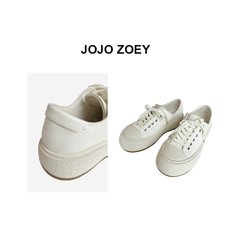 【清仓NO退换】加厚底鞋女士白色时尚休闲百搭真皮白鞋平底ps-2623