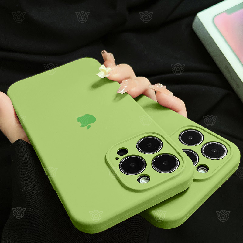 精孔薄荷绿iPhone14ProMax液态硅胶苹果15手机壳11/12/13高级感Xr
