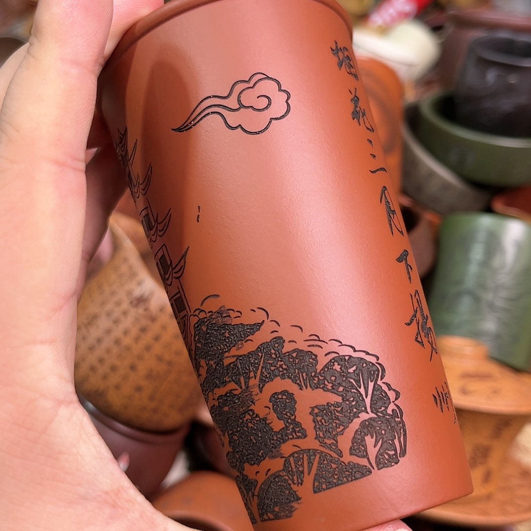 紫砂茶杯全手工紫砂主任杯