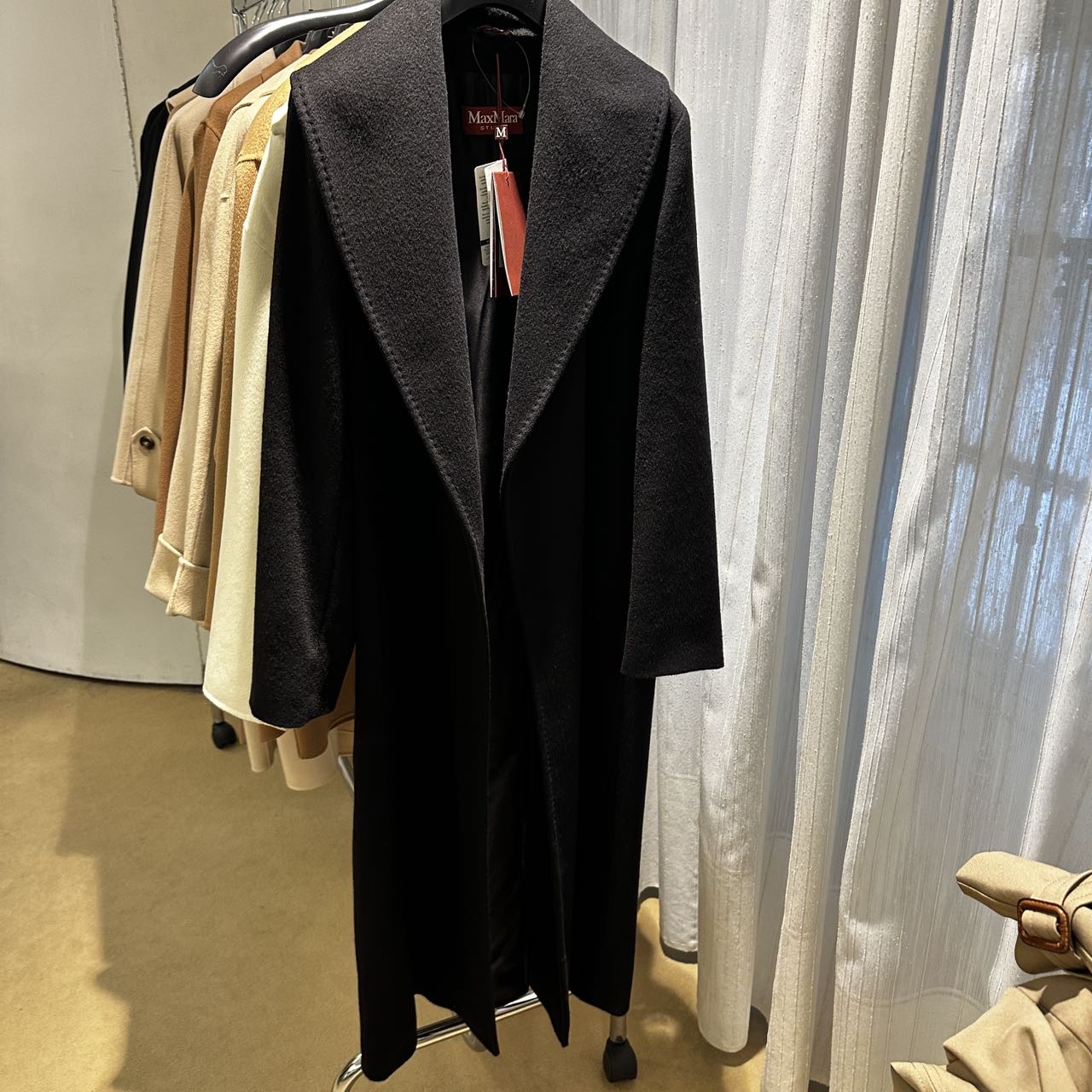 全新未使用 MaxMara LORIANA 纯羊毛毛呢大衣外套