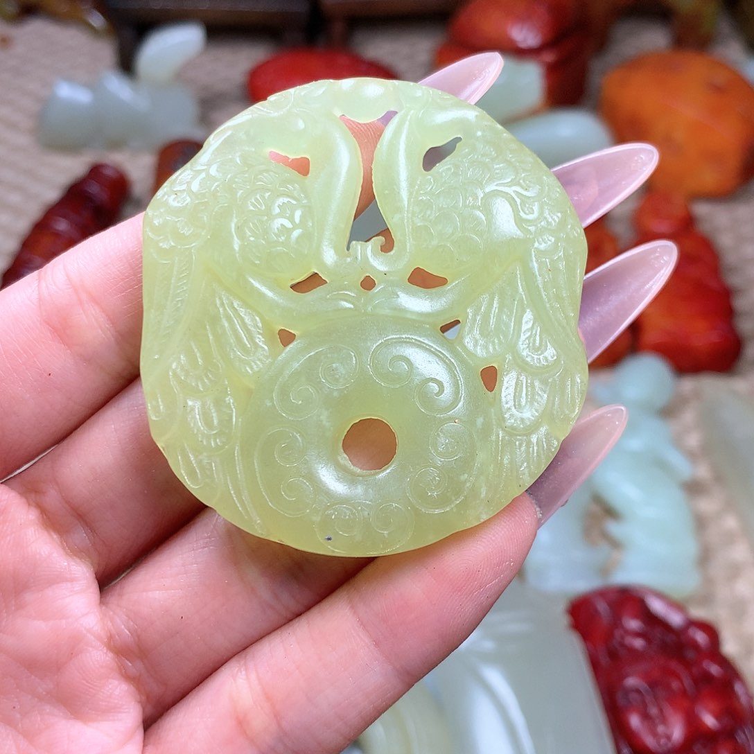 白玉菩提吊坠挂件