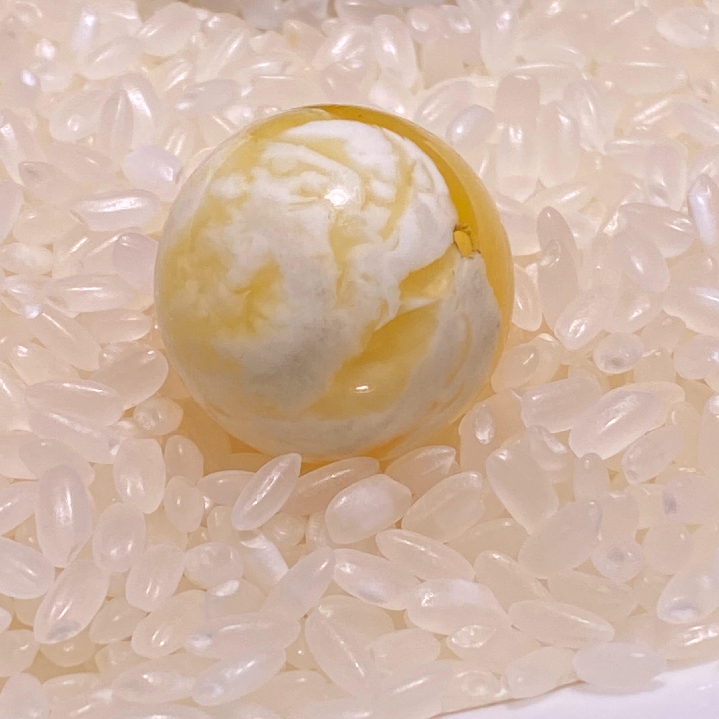 俄料橘黄底虎皮白花蜡珠