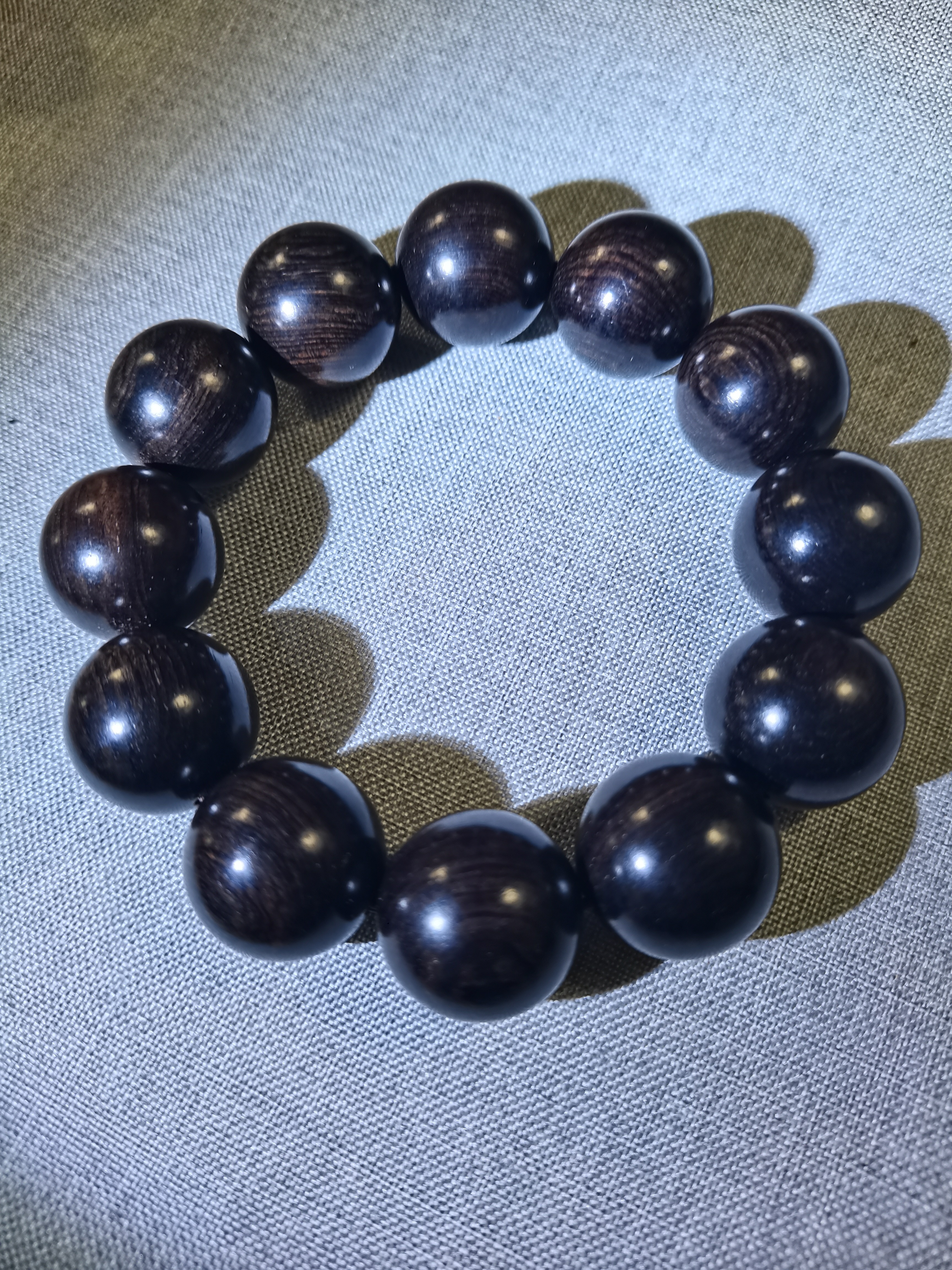 乌木紫光檀2.0/12颗木质手串