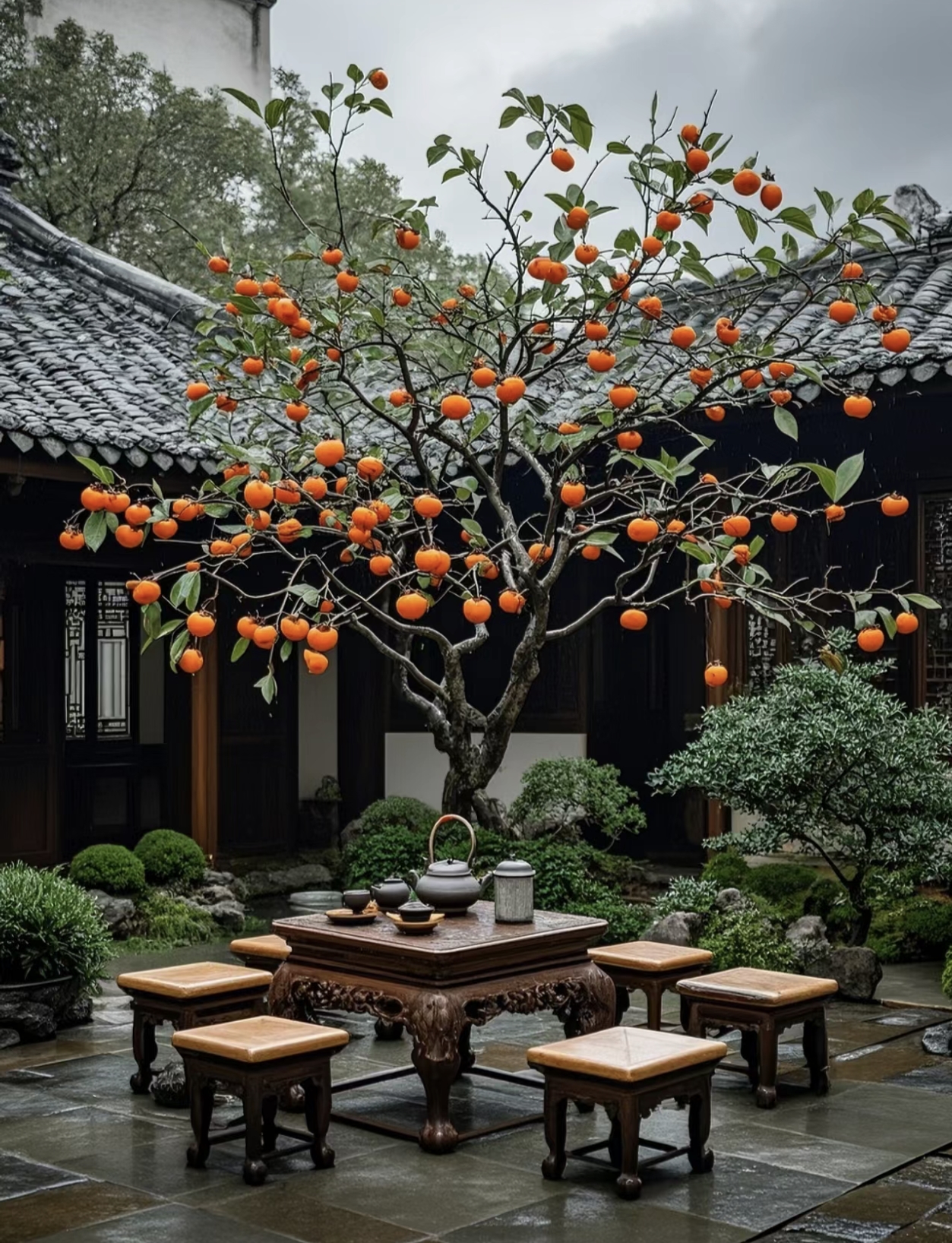 别墅庭院景观园林绿化园艺盆景盆栽地栽老桩大树《石榴树大树苗