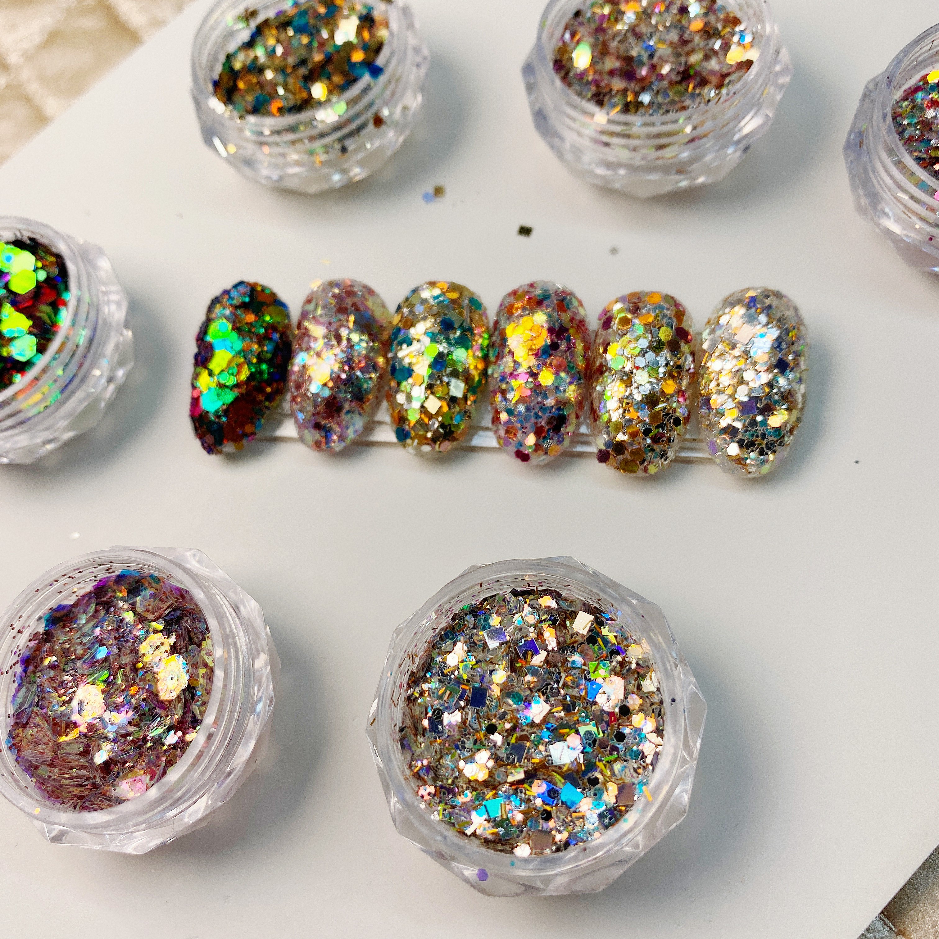 美甲亮片爆闪网红爆款2024新款香槟色亮片星空亮片韩式亮片饰品