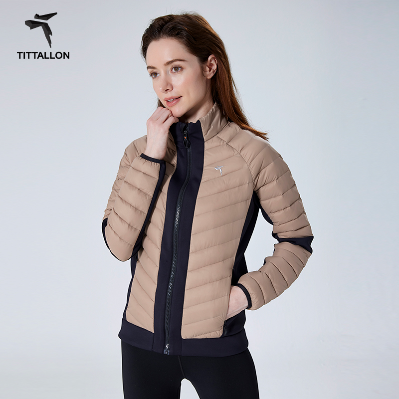 TITTALLON/体拓拼接外套轻薄羽绒服 超轻滑雪保暖内胆鹅绒排骨服