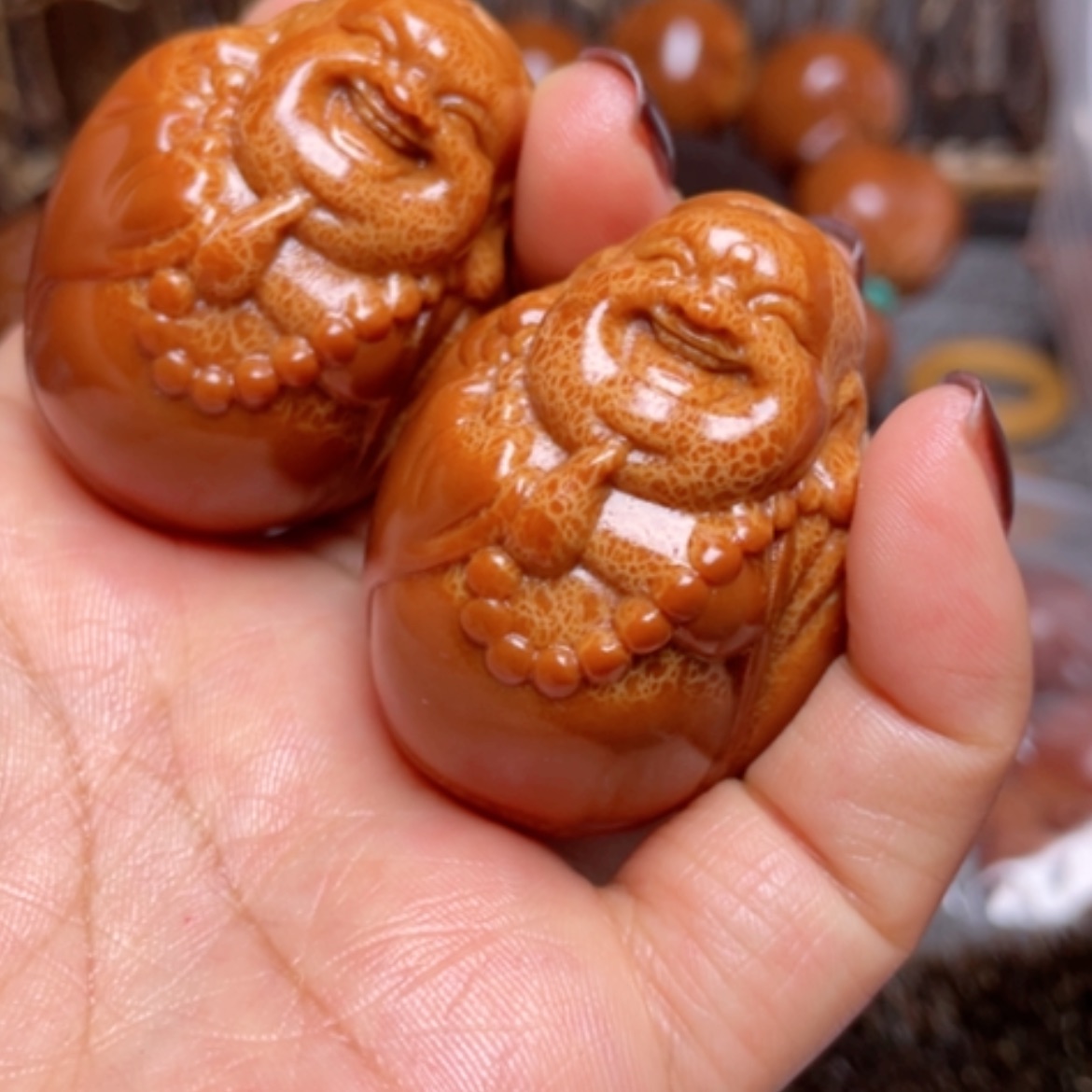 【闪购商品】橄榄核吊坠米勒35左右一对