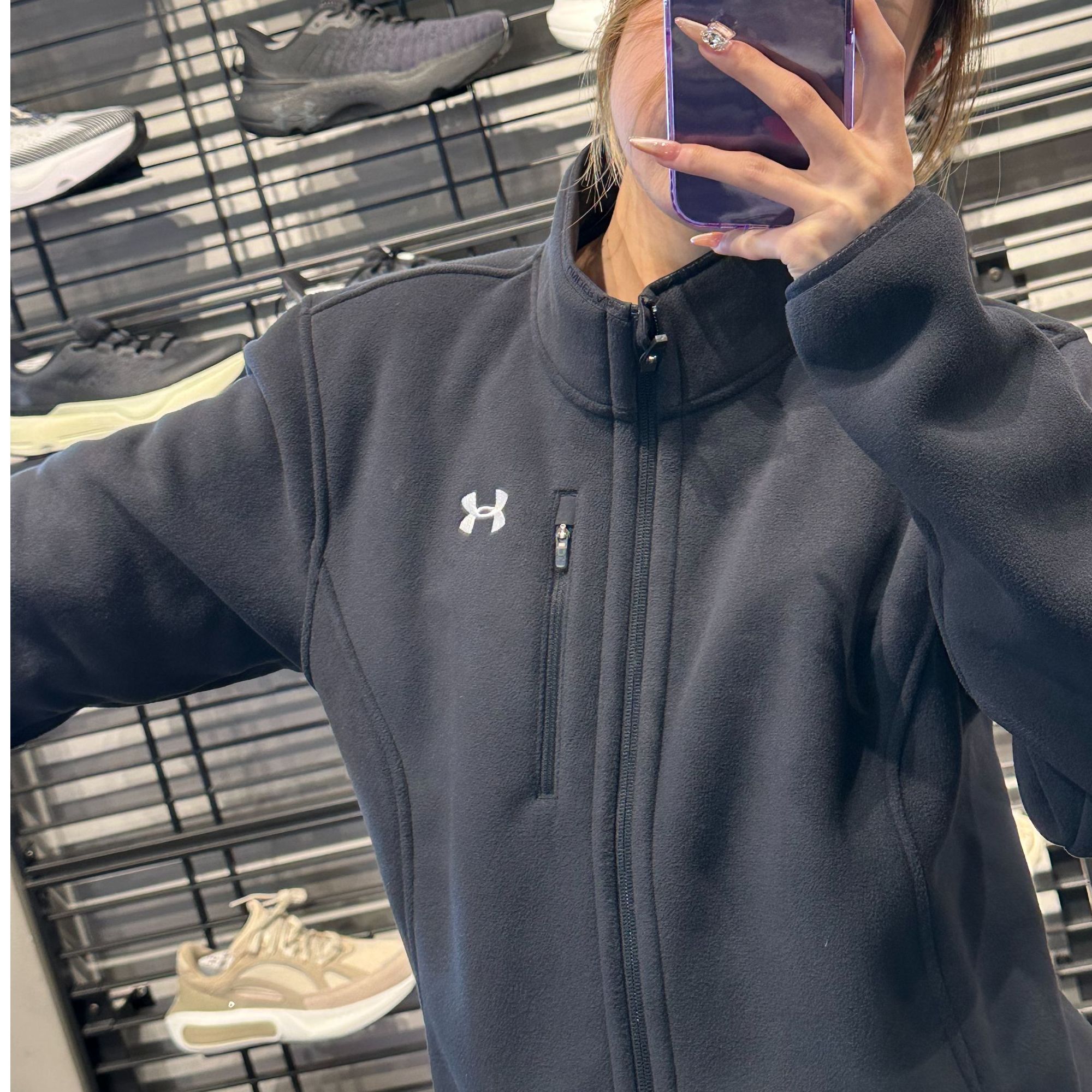 Under Armour/安德玛立领保暖舒适时尚夹克长袖外套1389308001