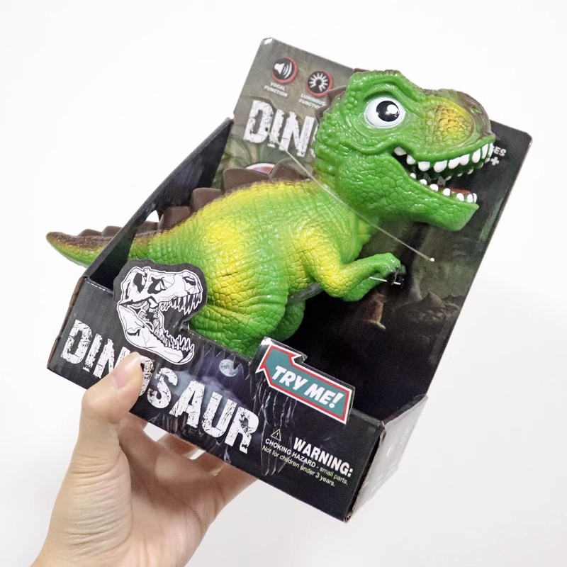 超大号软胶恐龙玩具仿真动物模型霸王龙三角龙可爱宝宝侏罗纪玩具