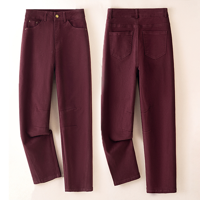 2637秋季新款九分弯刀裤高腰女式牛仔裤