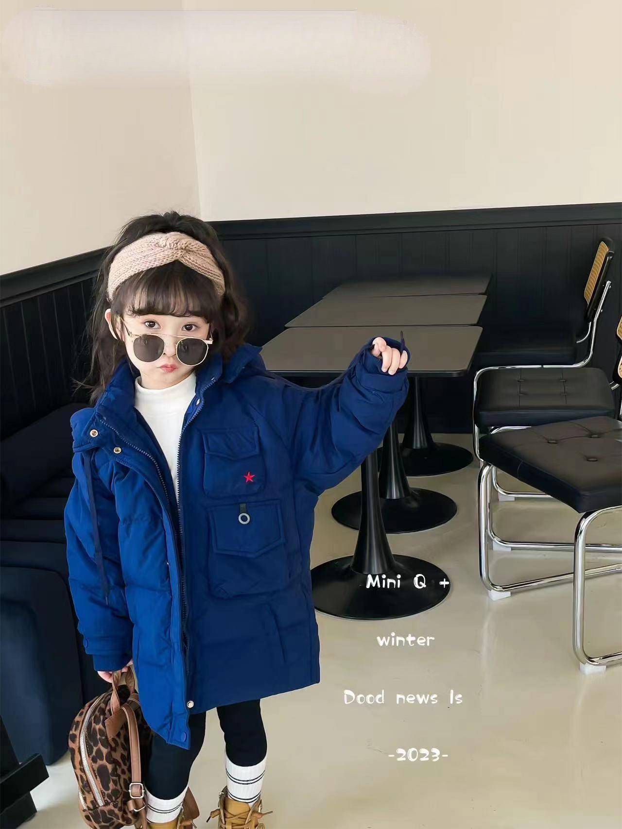 2023新款中性羽绒服 加厚冬季款图案蓝色款(526)