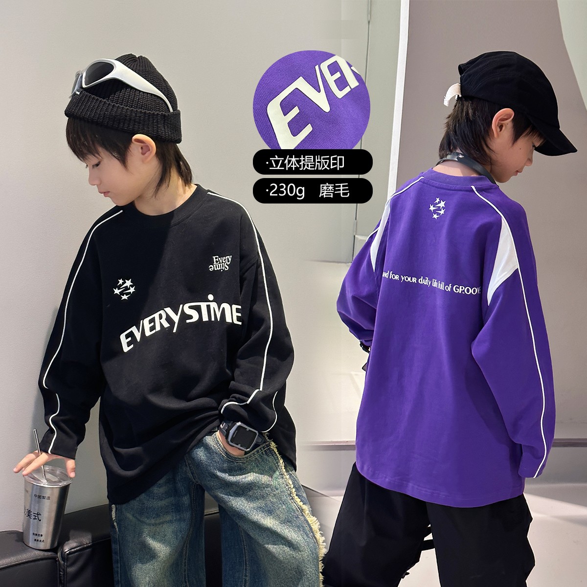 男童长袖T恤秋款中大童6-12岁男童装潮款赛车风儿童打底衫TY70639